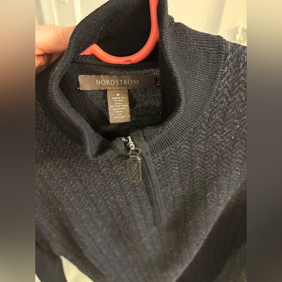 Nordstrom Merino Wool 1/4 Zip Up Sweater Size Small - Picture 3 of 3